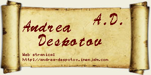Andrea Despotov vizit kartica